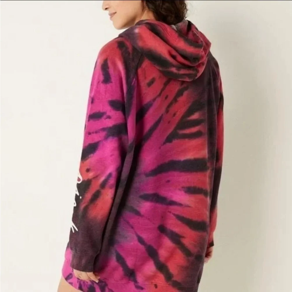 VS Pink Supernova Tie-Dye Hoodie Sweater Dress size XL - Picture 3 of 9